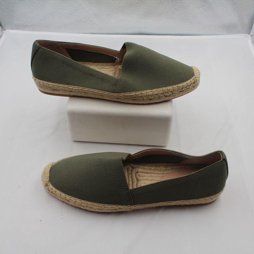 Banana Republic Size 7M Canvas Espadrille Flats Olive Green New No Box Summer